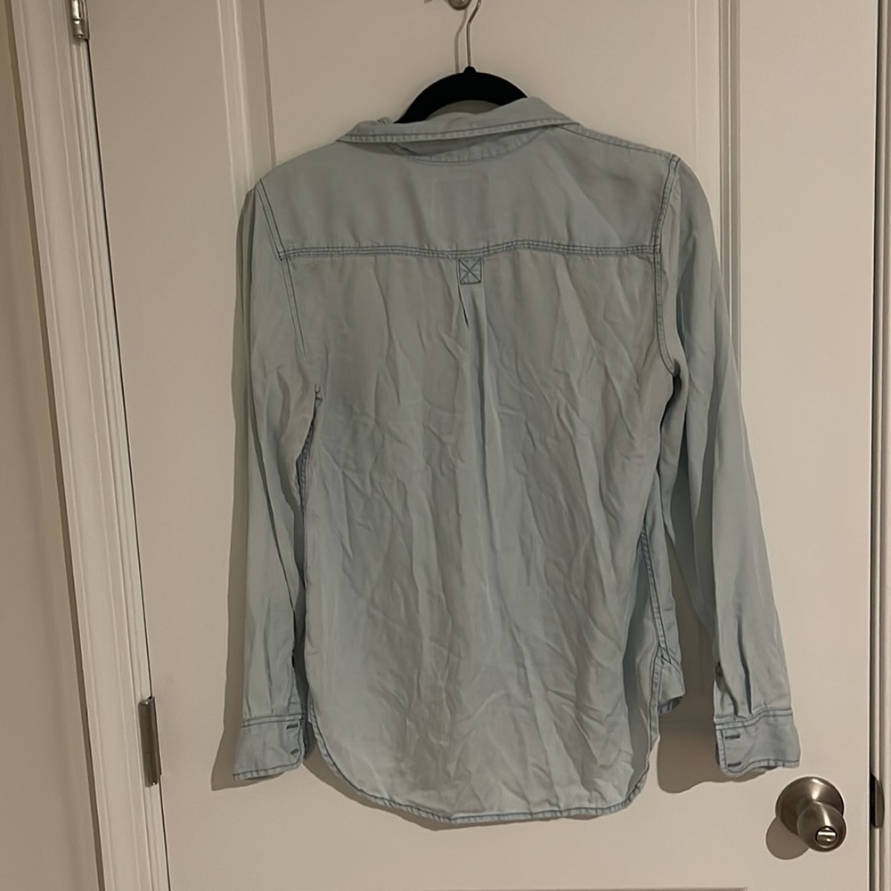 American Eagle Chambray Soft Denim Button Up - image 2